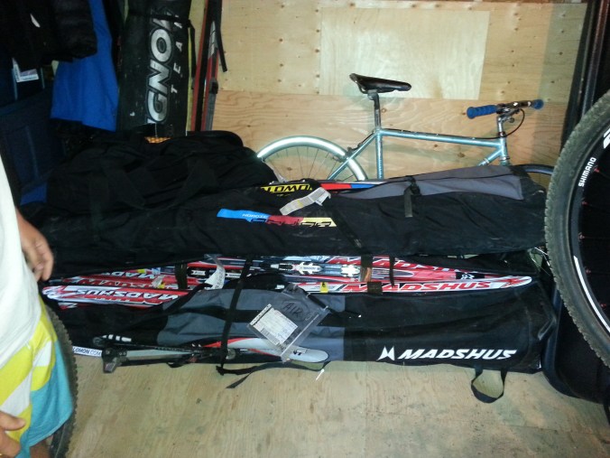 Et bien sûr de l'équipement de ski de fond partout!