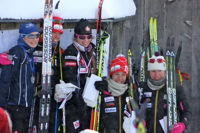 Andrea Dupont, Perianne Jones, Cendrine Browne, Emily Nishikawa and Alysson Marshall