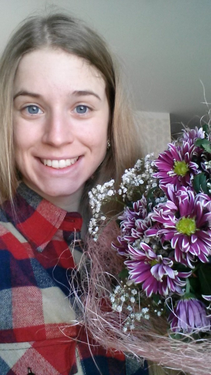 Cendrine Browne avec le bouquet de la victoire!
